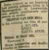 "Familiebericht". "Leeuwarder courant". Leeuwarden, 27-03-1931